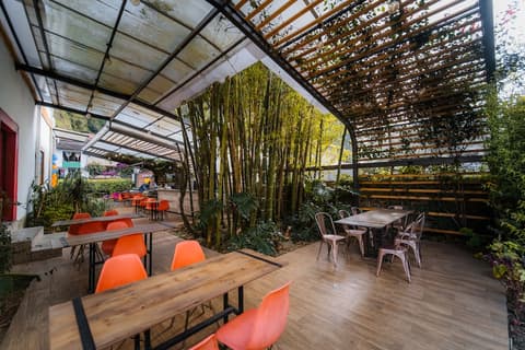 593 Hotel Boutique Baños, Breakfast area