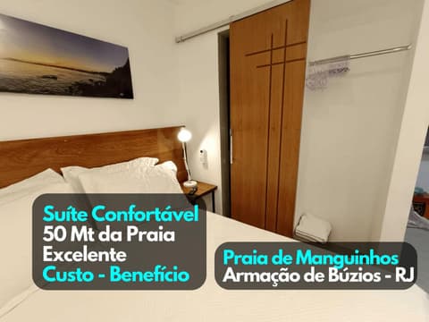 Confortável Flat 50mt Praia Manguinhos Búzios RJ, 