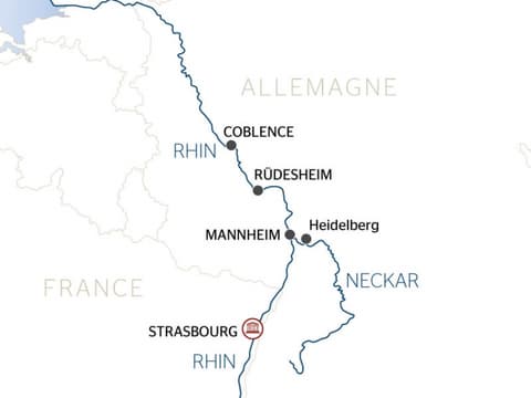 La vallée du Rhin romantique et le rocher de la Lorelei