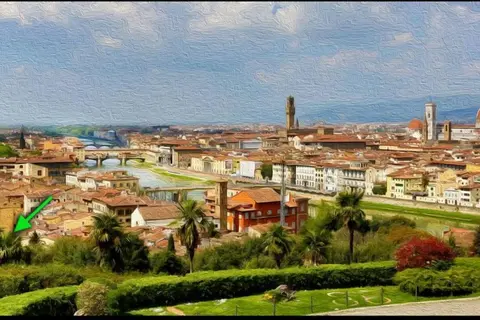 Monica appartamento con giardino al Ponte Vecchio, 