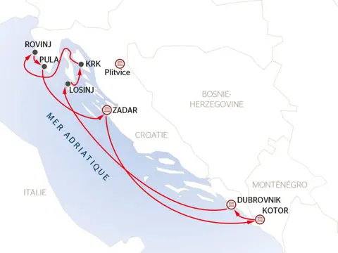 Splendeurs du Nord de l'Adriatique - escales entre Croatie et Monténégro