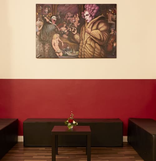 Ballhaus Berlin Hostel, Lobby sitting area