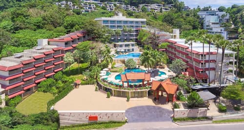 Chanalai Flora Resort, Kata Beach, Aerial view