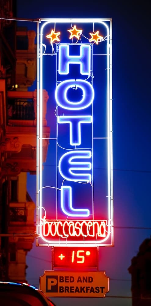 Hotel Boccascena, Exterior detail