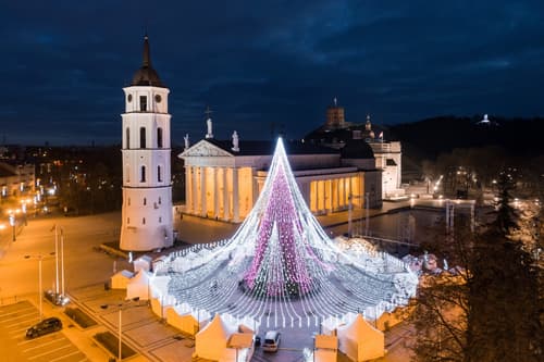 Mercadillo de Navidad en Vilnius (Lituania)