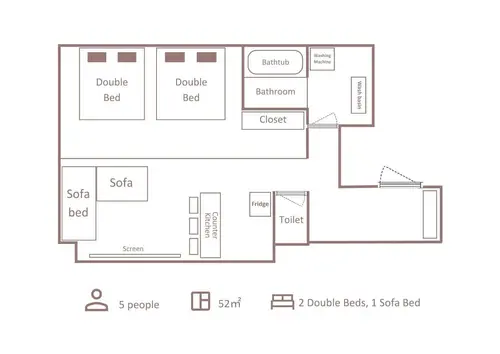 Minn Umeda Nakazakicho, Floor plan