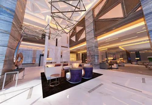 Radisson Blu Hotel Dubai Waterfront, Lobby sitting area
