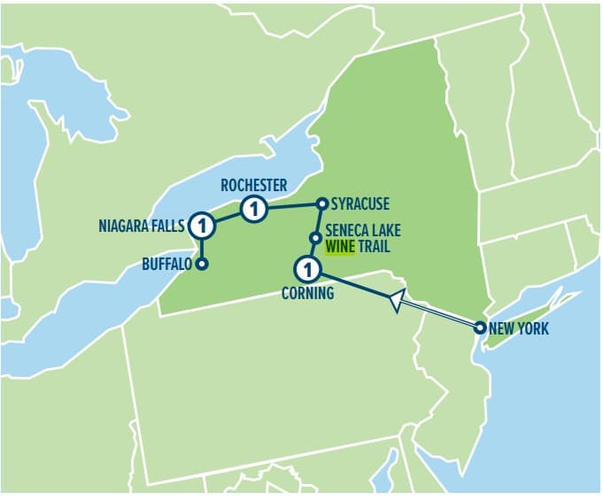 Wine, Water & Wonders of Upstate New York Self Drive