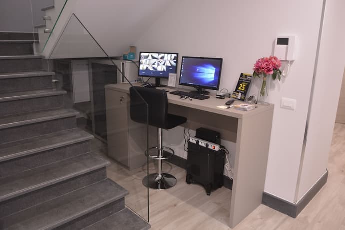 8 Room Hotel, Interior entrance