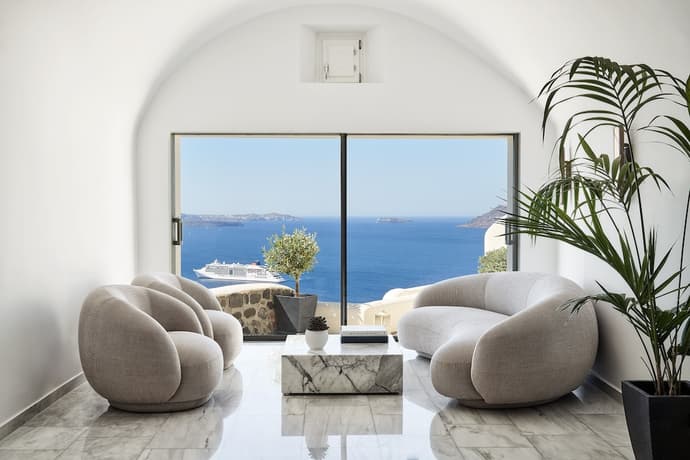 Canaves Oia Suites - Small Luxury Hotels of the World, Lobby sitting area