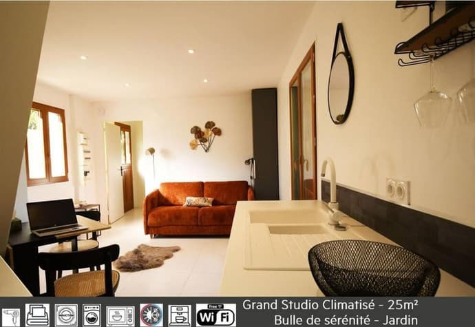 Studio - Confort - Climatisé - Le Refuge de Charles - Jardin, 