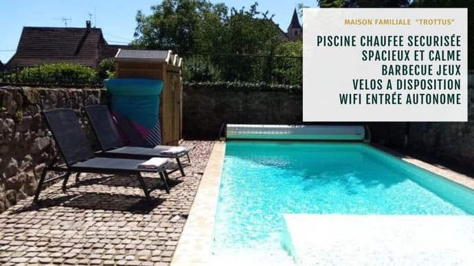 Gîte Trotthus maison familiale avec piscine, 