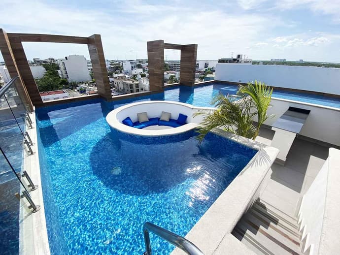 Estudio con rooftop cerca de la playa y 5ta av, 