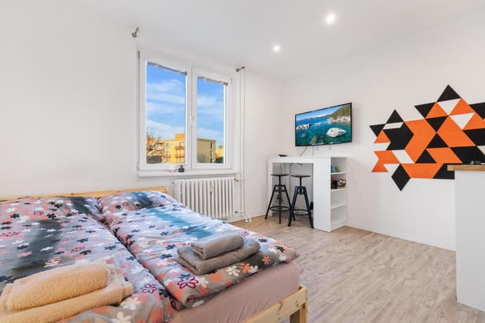 Apartment 20 minutes from City Center w Coffee, Tea, TV, and Parking, 