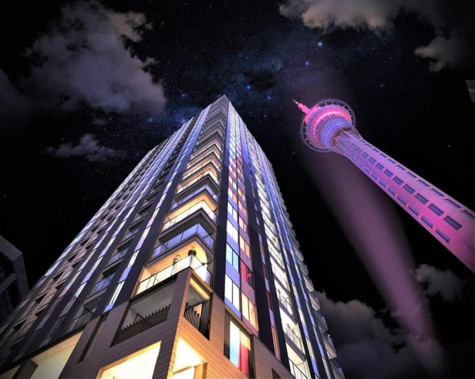 Apartment in Auckland City in Front of Sky Tower, 