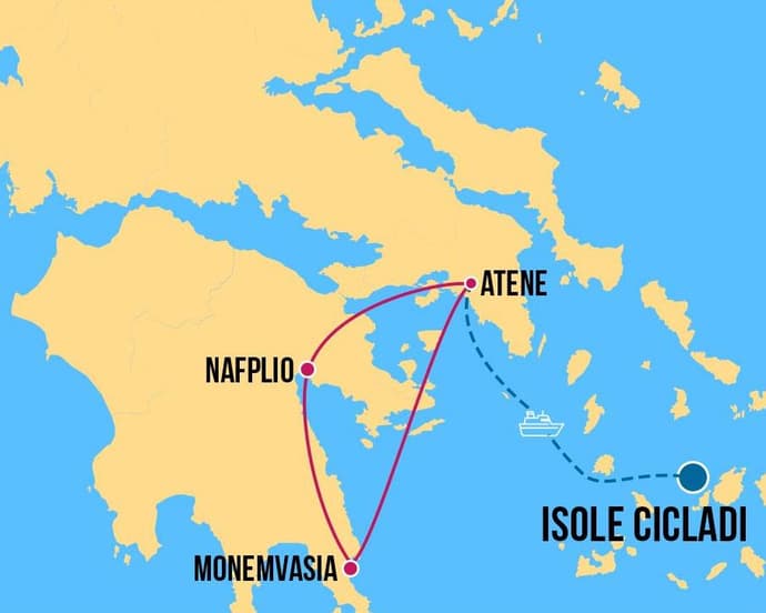 Fly & drive Atene, Argolide e Laconia