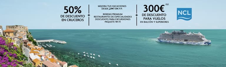 Imagen - Consigue un 50% de descuento para tu crucero NCL y hasta 300€ para los vuelos